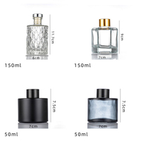 Bouteille diffuseur de parfum en verre carrée personnalisable en gros, 50 ml, 100 ml, 500 ml, 200 ml