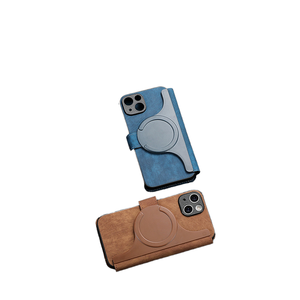 Étui de téléphone à <span class=keywords><strong>clapet</strong></span> magnétique 2-en-1 en cuir PU personnalisé pour <span class=keywords><strong>iPhone</strong></span> 16 15 14 13 <span class=keywords><strong>12</strong></span> Pro Max étuis de téléphone portable - Product Image 1