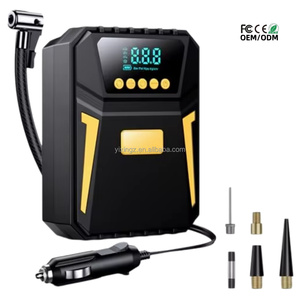 Pompe à air électrique portable AM6 150 PSI avec affichage personnalisé de la pression des pneus, gonfleur de pneus 10 bars pour <span class=keywords><strong>VTT</strong></span> et vélo de route FV AV - Product Image 1