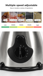 1.5L liquidificador elétrico aço inoxidável vidro mesa bancada liquidificador smoothie juicer pequeno aparelho de cozinha