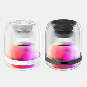 Haut-parleur Bluetooth intelligent avec lumière LED colorée, batterie rechargeable, 2.0 canaux, sans fil, microphone intégré, pour la maison et la chambre à coucher - Product Image 1