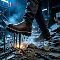 Sepatu Keselamatan Chelsea Hua Singh LXG,USA dengan Konstruksi Goodyear Welt, Tekstur Vintage, Sepatu Kerja Bebas Genggaman dengan Ujung Baja HSB276