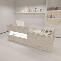 Comptoir de consultation en bois moderne pour salon de beauté, bijouterie et magasin de vêtements, table de bar, vitrine de caissier