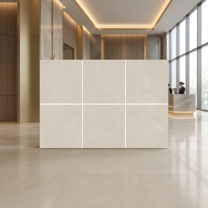 DCT Venta al por Mayor de Fábrica, Losa de <span class=keywords><strong>Roca</strong></span> de Gran Formato 1200*1200*9mm, Color Crema Beige con Vetas Grises, Acabado Mate, Antimanchas, Resistente al Calor, Ecológica - Product Image 1