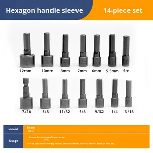 ชุดดอกสว่านลมแบบหกเหลี่ยมขนาด 9/14 นิ้ว พร้อมส่ง สำหรับงานหนัก ปรับแต่งได้ตามต้องการ สำหรับซ่อมรถยนต์ ชุดประแจ 9/14 OE - Product Image 5