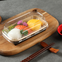 Boîtes à sushi en papier kraft robuste en gros, matériaux recyclés, finition mate, design carré, emballage alimentaire à emporter