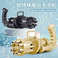 Machine à bulles automatique Gatling à 8 trous, pistolet à bulles électrique en plastique, jouet d'extérieur pour enfants