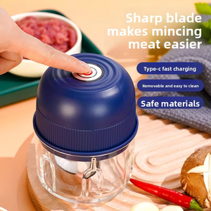 Hachoir à ail électrique, mini robot culinaire, mixeur, moulin, rechargeable USB Type C, portable, sans fil, pour viande, gingembre, piment, cuisine - Product Image 3