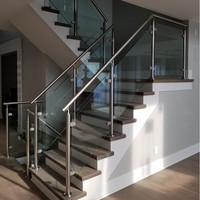 Wettbewerbs fähiger Preis Fabrik Edelstahl Glas geländer Glas Balustrade Treppe Gussglas Handlauf