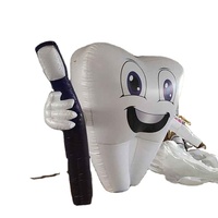 Décoration d'événements commerciaux, modèle de brosse à dents géante gonflable personnalisée pour la publicité dentaire