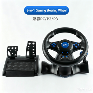 <span class=keywords><strong>Volante</strong></span> <span class=keywords><strong>de</strong></span> Juego con Vibración Tres <span class=keywords><strong>en</strong></span> Uno, con Cable, para <span class=keywords><strong>PS2</strong></span>/PC, Compatibilidad Universal - Product Image 4