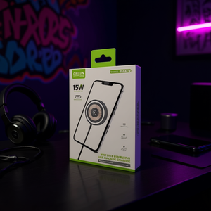 Chargeur sans fil magnétique Greenlyca 15W, style punk, avec câble intégré - Product Image 2