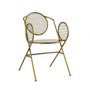 Modern Rocking Dining Chair with Metal Frame for Cafe Wedding Decor Living Room Hotel Restaurant & Home <b>Bar</b> Furniture - Product Image 1