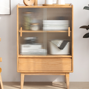 F8102 Sliding glass doors TV side wine display corner cabinet living room furniture glass cabinet
