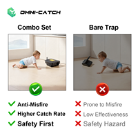 OMNI-CATCH Station d'appât pour souris en plastique étanche et verrouillable, la plus vendue, pour l'élimination des souris