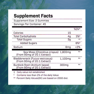 Gomitas de Musgo Marino con Sabor a Bayas Mixtas, Suplemento para la Salud, Favorece la Digestión, el Corazón y la Tiroides - Product Image 2