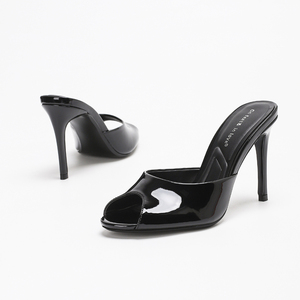 Sandali Harmony Angel con Tacco Alto Silenzioso in Pelle Verniciata, Punta Aperta, Eleganti, Comodi, Leggeri, Impermeabili e Traspiranti - Product Image 5