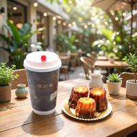 Gobelet à café jetable en papier de qualité alimentaire à double paroi, biodégradable et recyclable, impression personnalisée ZJPACK