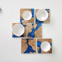 Sous-verres en résine Marine personnalisables les sous-verres en résine d'érable de haute qualité sont des vendeurs populaires sous-verres en résine de bois