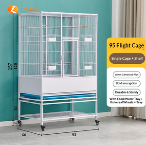 Jaula individual encriptada para pájaros con alambre, estante de almacenamiento y ruedas para loros y palomas de varios tamaños, para vuelo libre - Product Image 2