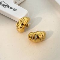Boucles d'oreilles croissant Kesong joyas de acero inoxidable al por mayor boucles d'oreilles plaquées or en acier inoxydable