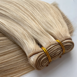 Extensions de <span class=keywords><strong>cheveux</strong></span> humains 100% naturels à prix de gros, tissées à la machine, double épaisseur, lisses - Product Image 3