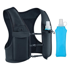 Chaleco de Hidratación Portátil Informal Unisex con Botella de Agua de 500 ml y Correas Ajustables para el Pecho para Correr - Product Image 1