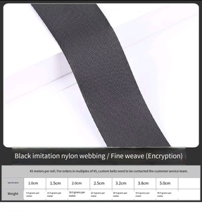 Ceinture de sécurité automobile noire épaisse à 3 points, imitation sangle avec motif en zigzag, en nylon et tissu textile - Product Image 4