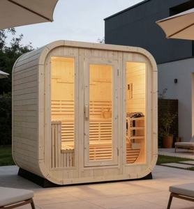 En stock - 10% de réduction - Sauna à vapeur en matériaux écologiques pour soulager le stress - Sauna en bois massif de qualité supérieure pour la purification du corps - Product Image 1