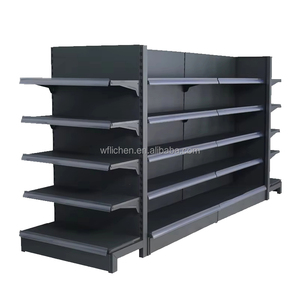 Estante de exhibición de panel trasero plano de 5 capas de doble cara del fabricante, estantería de tienda de supermercado de un solo lado - Product Image 3