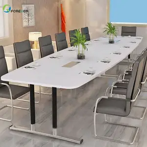 Table de conférence de papeterie de bureau en bois de simplicité moderne