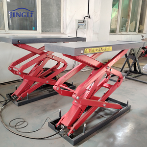 Elevador de Tijera Hidráulico de Doble Cilindro JINGLI JL300D de Dos Postes, 4000 kg de Capacidad de Elevación, para Montaje en Suelo, Marca Shandong - Product Image 3