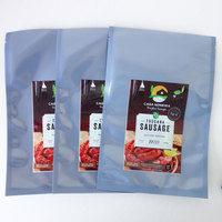 Emballage alimentaire congelé en plastique nylon imprimé personnalisé saucisse sous vide poisson poulet sacs en plastique à 3 joints latéraux avec logos