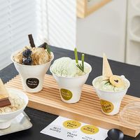 Gobelet en papier pour crème glacée au sirop naturel biodégradable personnalisé écologique Gobelets à gaufres Emballage en tube de crème glacée
