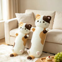 Coussin en peluche en forme de chat de dessin animé, adorable oreiller décoratif pour la maison, vente en gros