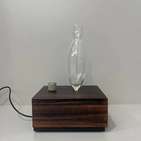 Diffuseur d'huile essentielle de brume fraîche électrique de haute qualité Design en verre en bois avec grain de bois naturel sans eau pour un usage domestique