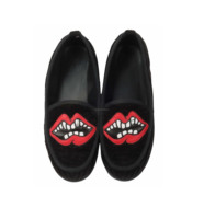 Matty Boy Chompers Patch Heavy Cord House Slipper New with Tag Unisex Men Slip-on Dress Wedding Shoes Corduroy Dagger Loafers