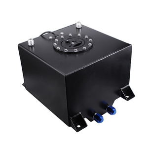 Tanque de Combustible de Aluminio Billet de Carreras de 20L con Sensor, Tanque de Amortiguación Negro/Plateado Pulido a Espejo de 5 Galones - Product Image 1