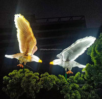 Lampe LED de décoration pour oiseaux, éclairage de pigeon dynamique et coloré pour le parc, lampe décorative pour le jardin
