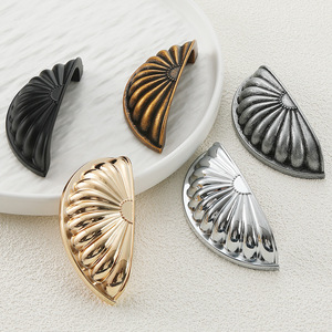 Shell Shaped <b>Drawer</b> Handles Zinc Alloy Semi Circular Cabinet Hardware Traditional Style 76mm Spacing - Product Image 2