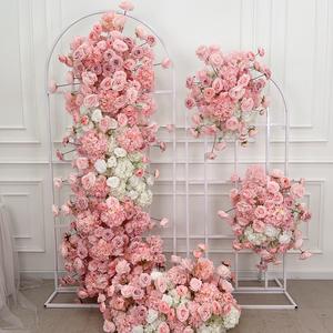 ترتيب زهور الزفاف الاستوائية ، لوحة الزهور المركزية خلفية قوس الزهور الأبيض - Product Image 3