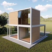 Maison préfabriquée de luxe personnalisée avec panneau sandwich, écologique, pliable, extensible, petite maison contemporaine