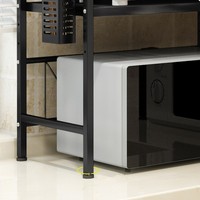 Rak penyimpanan 2 tingkat, dapat disesuaikan untuk dapur, Microwave, desain Multifungsi, rumah tangga, tipe instalasi
