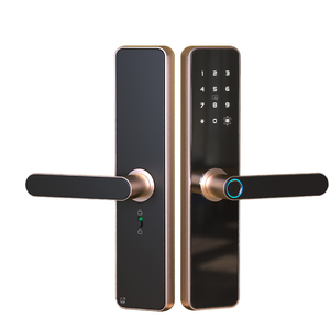Serrure biométrique intelligente en alliage d'aluminium avec empreinte digitale et <span class=keywords><strong>code</strong></span> d'accès <span class=keywords><strong>pour</strong></span> porte en bois Serrure WiFi Cloud avec carte mémoire et application Tuya <span class=keywords><strong>pour</strong></span> porte en acier - Product Image 6