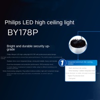 Lámpara LED High Bay Philips de 100W 200W, Iluminación Industrial para Fábrica, Taller, Almacén, Luz de Ingeniería de Alta Potencia
