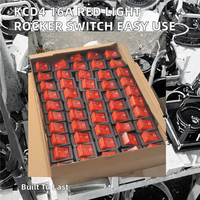 Interrupteur à bascule DPDT 4P JY KCD4 16A 250V rouge éclairé avec boîtier en plastique pour voitures et usage industriel