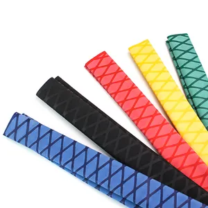 Factory Price 15mm Diameter Heat Shrinking Flexible Wrap Tube Five Colors Non-Slip Textured Heat Shrinkable Sleeve