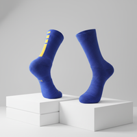 Chaussettes de sport personnalisées en polyester/nylon respirantes et antidérapantes pour filles, garçons, adultes, football, baseball, noires, tricotées numériquement