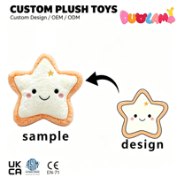 Coussin Étoile Personnalisé en Peluche Douce et Moelleuse – Idéal pour la Vente en Gros, Cadeaux Promotionnels, OEM, ODM – Coussin en Peluche Personnalisé