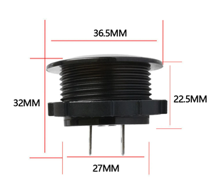 Voltmètre rond étanche DC 12V-24V pour <span class=keywords><strong>bateau</strong></span> à <span class=keywords><strong>moteur</strong></span>, moto, voiture, affichage LED sur panneau - Product Image 6